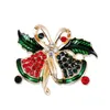 Pins Brooches Christmas Gifts For The Winter Tree Animal Pins Women Rhinestones Drop Delivery Jewelry Dhzhh