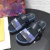 Leather Sandal BOM DIA FLAT MULE Cool Effortlessly Stylish Slides Straps With Adjusted Gold Buckles Women Summer Slippers NO346