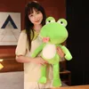 30cm-55cm Funny Tongue-rolling Frog Plush Toy Doll Soft Stuffed Animal Plushies Gifts for Child Girl High Quality