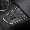 2 Stück Lenkradverkleidung, passend für Peugeot 508 2011–2016, 408 2014–2015, Chrom-Mittelkonsole, inneres Styling, Edelstahl-Lünette