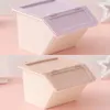 Ins poubelle organisateur de bureau avec couvercle Kawaii mignon poubelle boîte de rangement fille porte-stylo seau rabattable