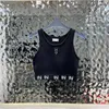 Stickerei Brief Stricken Weste Tanks Tops Für Frauen Mode Ärmelloses Stricken Hoodie Damen Sommer Sexy Camis