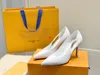 2023 Dress Shoes Crystal Pumps Satin Suede Leather High Heels Bridal Wedding Party Women's Sexy Walking Dress Shoess With Box Size 35-40 -N020