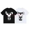 Luxury Mens Summer T Shirt Men Women Rabbit Print Tops Couples Hip Hop Clothing Size XS-L