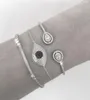 Brazalete con forma de lágrima y circonita cúbica, piedra natal abierta para mujer, joyería preciosa de moda