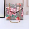 Fashion Women Strawberry printing shoulder bags gold chain crossbody bag fashions leather handbags female famous designer purse Ba2886