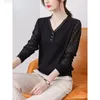 Women's Sweaters Womens Sweater Fashion V-neck Lace Spring Fall Knitted Pullovers Loose Knitting Jumper Femme Tops Pull E510