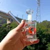 Mini Hitman Glass Bong Hookahs Ash Catcher z oponami Perc Clear Water Recycler Bubbler Dab Rigs