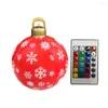 Parti dekorasyonu 60cm açık Noel şişme dekorasyonlu top yapılmış pvc dev aydınlık led hafif toplar ağaç süslemeleri oyuncak