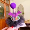 Christmas Decorations Halloween Glitter With Lights Lace Hat Hairpin Children Gift Glow