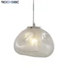 Lampadari BOCHSBC Lampadari Lampade a sospensione a grappolo di nuvole in vetro Stile nordico Grigio ambra chiaro Lampade a sospensione Apparecchio per la casa Illuminazione