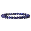 Bracelet de perles en pierre naturelle 2023 pour femme, 6Mm, Lapis Lazi lisse, livraison directe, bijoux, Bracelets Dhoun