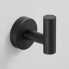 Badtillbehör Set badrumstillbehör Enkel handduk Bar Robe Hook Toalettpapper Holder Black Hardware