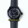 ZF TOP Wersja Fifty Fathoms 5015-11C30-52A Sapphire Pvd Dark Knight Black Dial Cal 1315 Automatyczne męskie zegarek Pasek Pasek Desigte193e