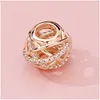 Charms 925 Sterling Sier Sparkling Lines Openwork Charm Женщины ювелирные изделия DIY Европейские бусы с оригинальной коробкой для браслета Pandora Bangle Dhngw