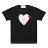 Fashion Mens Play t Shirt Cdg Designer Hearts Casual Women s Des Badge Garcons cl077