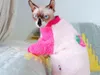 Costumi per gatti Sphynx Vestiti Doppio scamosciato Tenera fragola ispessita Camicia calda invernale Cucciolo di animale domestico