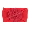 Rose Fabric Flower Baby Girls Headband Handmade Knot Nylon Kids Headwraps Hair Accessories Photo Props