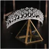 H￥rklipp Barrettes Brudkristall Tiaras Bride Party Crowns Pearl Rhinestones Br￶llopstillbeh￶r smycken Krona Kvinnor Huvudstycke DHQWP