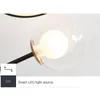 Lustres modernes pour salon décor chambre pépinière cuisine Table à manger éclairage de plafond boule de verre transparente lampe à Led