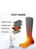 Chaussettes de sport 2022 chauffe-pieds chauffants électriques chaussette de batterie Rechargeable Usb pour les Sports d'hiver sans