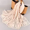 Женский полый шарф с срезанными цветами, весенне-осенне-зимние шали и накидки, полотенце Femme, летняя пляжная пашмина DE941