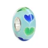 Kralen Emith Fla 925 Sterling Zilveren Hartvormige Charm Bead Fit Europese Armband Sieraden DIY Accessoires 7 Kleuren