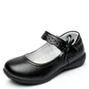 Flat Shoes Girls Mary Jane Kids Pu Leather School Black Brogue Dress Flower Wedding White Children Princess Uniform