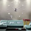 Horloges murales 2022 Design moderne grande horloge 3D bricolage Quartz mode montres acrylique miroir autocollants salon décor à la maison Horloge