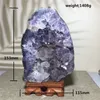 Dekorativa figurer Natural Agate Amethyst Geode Quartz Crystals Prov Ornament Heminredning Dekoration Point Druzy Stone and Reiki