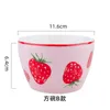 Bowls Dish Set Rice Bowl Household Lovely Creative Personality Student Ceramic Tableware Net Red Ins Strawberry Single