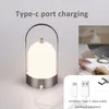 Ljushållare vintage lyx mässing trådlös 4000mAh uppladdningsbar lykta inomhus utomhusbord ljus modern bärbar lamp