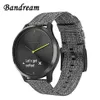 Canvas Nylon Watchband för Garmin VivoActive 4 4S Venu Luxe Style Vivomove 3 3S HR Quick Release Strap Watch Band287w