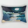 Pillow Nordic Mountains Sunrise Moon Metal Painting Pillowcase Sofa Cover 40 60 Waist Home Decoration