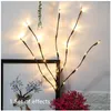 Stringhe 7Set/5Set Simulation Tree Branch 20 LED Light String Decorazioni natalizie Home Outdoor Navidad Decorazioni per le vacanze Patio Luci