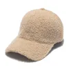 Vinter utomhus varm mössa lamm ull tjockare sherpa baseball cap kvinnor flickor solid snapback justerbar hip-hop hatt