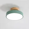 Ceiling Lights 2022 Wood LED Modern Lamp Living Room Bedroom Kitchen Lighting Fixture Round Multicolor Surface Mount