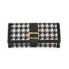 Fashion women's purse thousand-bird plaid buckle simple clutch bag multi-slot vintage money clip