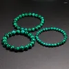 Strand 5A Natural Armband 8mm Malachite Stone Pärlor Bangle för DIY -smycken Kvinnor och män som ger nuvarande Amulet Accessorie