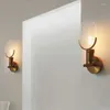 Lâmpada de parede Luzes de vidro simples com decoração de quarto nórdico iluminação caseira interna para a sala de estar na cama do loft lateral espelho de espelho lateral