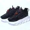 Luxury Designer Casual Shoes Quality Chain Reaction Wild Jewels Link Trainer Shoes Sneakers 36-47