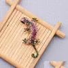 Pins Brooches Crystal Lizard Creative For Women Animal Shape Gecko Badge Lapel Pin Wedding Bridal Jewelry Accessories C3 Drop Delive Dhps1