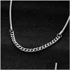 Pendant Necklaces Punk Stainless Steel Snake Chain Spring Clasp Necklace 2021 Simple Fashion Clavicle Hip Hop Jewelry Wholesale Drop Dha5G