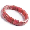 Bangle 2022 Natural Rose Rhodochrosite Gem Stone Rectangle Beads Bracelet 6 12mm Fashion Women Unique Crystal