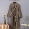 Women's Sleepwear Summer Waffle Cotton Bathrobe For Men Women Thin Section Absorbent Kimono Robe Trendyol Spring Home Clothes