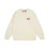 Kvinnors tröjor Designer Autumn and Winter 2022 New Gu Chest Small Letter Brodery Men's Women's Loose Stickover Pullover Tröja RK1O