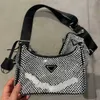 Evening Bags Totes Prabag the tote bag Diamonds 2 in 1 problems Designer bags fashion shoulder bag with purse 220919