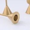 Candle Holders 3PCS Metal Long Pillar Simple Golden Wedding Decoration Bar Party Supply Living Room Home Decor Candlestick Gift