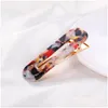 Hair Clips Barrettes Cute Style Acrylic Clip For Girls Women Water Drop Shape Leopard Marble Textured Geometric Duckbill Barrette Dheyi