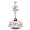 Figurine decorative Carillon per ragazza balletto per ragazze Ornamenti regalo di compleanno creativi Tipo orologio Regali di Natale ballerina